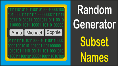 Random Generator Form Groups